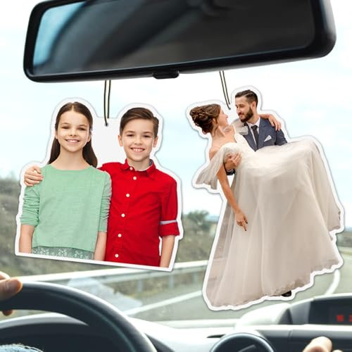 Désodorisant de voiture personnalisé : Photo/Texte/Logo, Impression Double Face, pour décoration suspendue de voiture