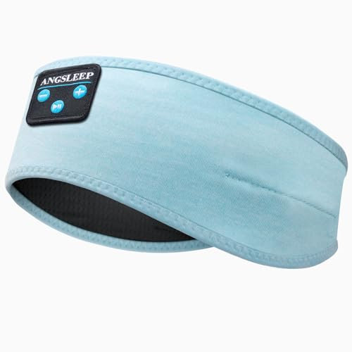 Sleep Headphones, Sleeping Headphones Stretchable Bluetooth Headband Wireless & Wired Palyback 2in1, Comfy Side Sleeping Earbuds with High Definition Stereo Speakers, Electronics Gifts for Men Women