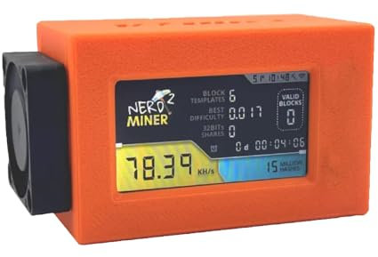NM Miner V2pro 78KH/s Upgrade to 307k Mini Lottery BTC Miner Solo Miner Win 6.25 BTC with Fan BTC Table Gadget