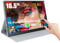 10,5 OLED Touchscreen Tragbarer Monitor, 2.5K 2560x1600, 100% NTSC, 54000:1 Kontrast, Mini Second Touch Display mit Schutzhülle & Lautsprecher, USBC, HDMI, kleiner Bildschirm für Laptop Mini PC phone