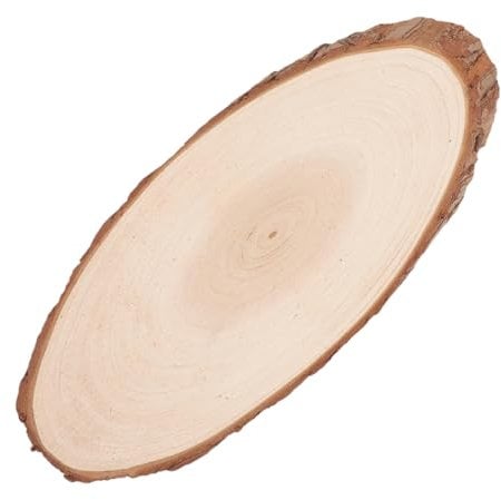 DOITOOL Runde Holzscheibe für Tischdekorationen Unvollendete Holzplatte für Diy Projekte Geeignet für Hochzeiten Geburtstagsfeiern und Weihnachtsfeiernbreite