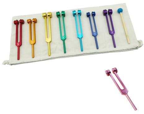 Sirxlevcy 1Set Tuning Fork Set Tuning Forks for Healing Chakra,Sound Therapy,Keep Body,Mind and Spirit in Perfect Harmony TuningFork Tuning Forks