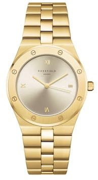 Rosefield Damenuhr Rose Armbanduhr Damenarmbanduhr Analog Uhr Ziffernblatt Quarz Uhrwerk Mineralglas Edelstahlarmband Gold Silber Rosegold