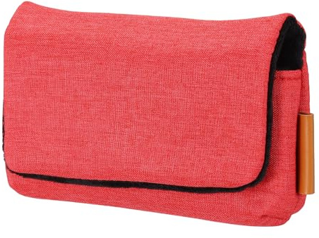 sourcing map Digital Camera Case Travel Pouch Sleeve,15x10.5x4cm,Red | Fiber Multi-Purpose Small Portable Compact Storage Bag for Nikon W300S Fuji X-70 / XF10