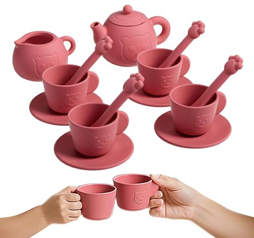 TABSIRAH Tea Party Set,Kitchen Teapot Toys,Pretend Play Tea Set - for Boys Preschoolers Playdates Birthday Holiday Playroom Kindergarten Family Night Daycare Home