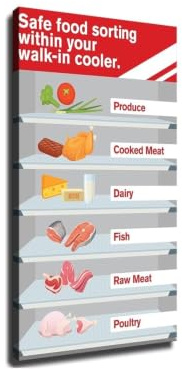 ZDVHOMCB Refrigerator Food Storage Poster Proper Storage Guide Chart Wall-Art Decor For Kitchen Freezer Unframed,08x12inch(20x30cm)