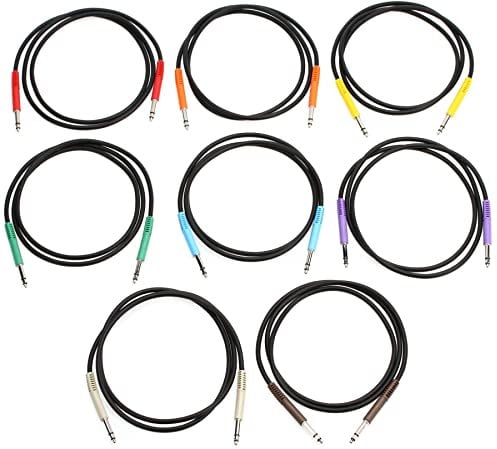 Hosa TTS-890, Balanced Patch Cables, TT TRS to Same, 3 ft