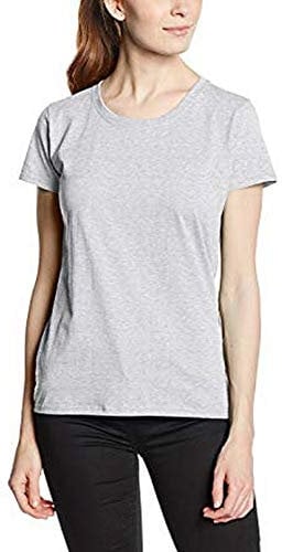 Fruit of the Loom Ladies/Womens Lady-Fit Valueweight Short Sleeve T-Shirt (L) (Heather Grey)