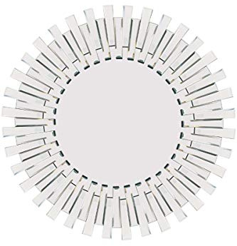 MirrorOutlet Moderne Einzigartige 3D Sunburst alle Glas Venezianischer Wandspiegel rund 3 Ft oder 91 cm NEU