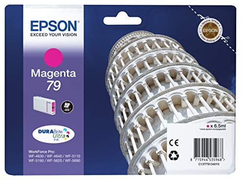 Epson 235G860 Original T79 Tintenpatrone Pisa, WF-4630DWF WF-4640DTWF WF-5110DW WF-5190DW WF-5620DWF WF-5690DWF WF-5190DW WF-5690DWF, (magenta)