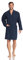 Vossen Damen Bademantel Rom, Einfarbig, Gr. S (36/38), Blau (winternight)