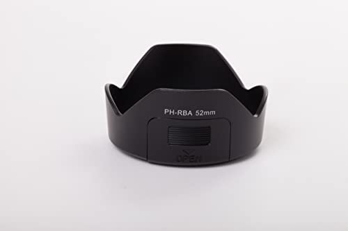 vhbw Gegenlichtblende kompatibel mit Pentax DA SMCP 18-55mm F / 3,5-5,6 AL II Linse 52mm Objektiv Schwarz, Kunststoff, tulpenförmig, 8 cm