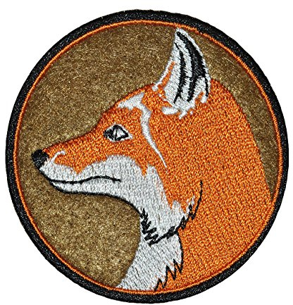 Bügelbild - Fuchs - 6,5 cm * 6,5 cm - Aufnäher Applikation - gestickter Flicken - Füchse Waldtier orange Waldtiere Reinecke Tier Tiere Rotfuchs