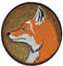 Bügelbild - Fuchs - 6,5 cm * 6,5 cm - Aufnäher Applikation - gestickter Flicken - Füchse Waldtier orange Waldtiere Reinecke Tier Tiere Rotfuchs