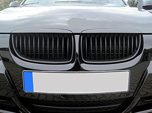 Kühler- Sport- Front- Rippen- Grill Schwarz Matt Eintragungsfrei Set