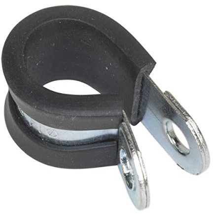 Sealey PCJ13 Ø12/13mm-Pack of 25 Rubber Lined P Clip, Multicoloured, 13mm