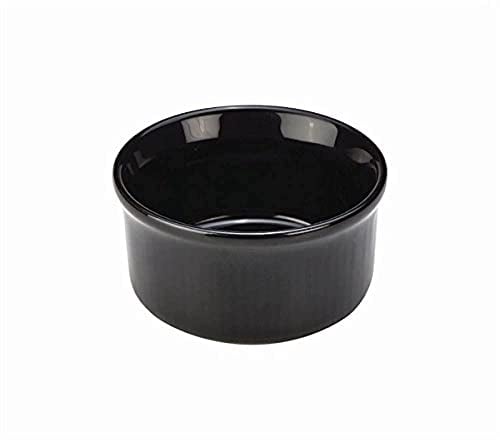 Genware NEV-SPS6-BL Royal Ramekin, 6.5 cm, Black (Pack of 12)
