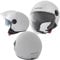 Casco Jet Scooter Moto ECE 22-06 Doppia Visiera Parasole Bianco M