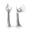 DESIGN DELIGHTS Deko SCHMUCKHÄNDE Graciosa | Silber, 2 er Set | edler Schmuckständer, Schmuckhalter, Schmuckaufbewahrung, Dekohand