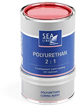 SEA, LINE 2K Polyurethan Bootslack 0,75 l, Farbe:rot