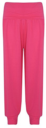 A2Z 4 Kids Kids Girls Ali Baba Plain Color Trendy - Ali Baba Trouser Neon Pink 2-3