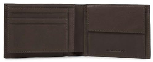 Piquadro Black Square Portamonete con 7 Alloggiamenti per Carte di Credito, 12 cm, 0.59 litri, Testa di Moro