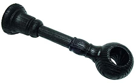Gardinia Träger für Gardinenstangen mit Ø 25 mm, 1-läufig, Geschlossen, Serie Country, Länge 17 cm, Holz, Kolonial-gebürstet