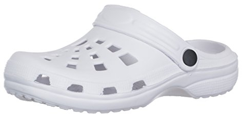 Brandsseller Damen Clog Badeschuh Gartenschuh Freizeitschuh (Weiß, EU Schuhgrößensystem, Erwachsene, Numerisch, M, 41)