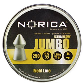 NORICA extra Heavy Jumbo - Spitzkopf-Diabolos im Kal. 5,5mm glatt - 250 Schuss