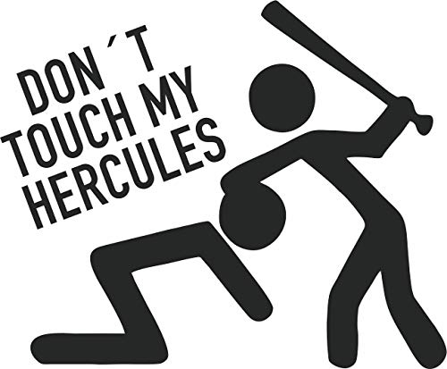 SUPERSTICKI Dont Touch My Hercules ca 20cm Motorrad Aufkleber Bike Auto Racing Tuning aus Hochleistungsfolie Aufkleber Autoaufkleber Tuningaufkleber Hochleistungsfolie für alle glatten Fläc