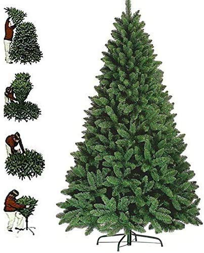FlickBuyz 5FT,6FT,7FT Xmas Tree Green Pine COLORADO Christmas Tree Metal Stand Spruce Artificial Tree + FREE STORAGE BAG (6ft Green (750 Tips))