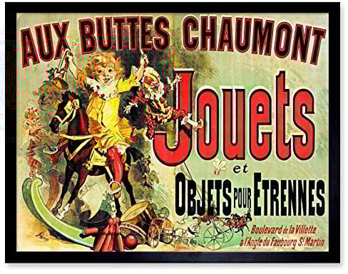 Artery8 Aux Buttes Chaumont Jouets French Ad Monica's Apartment Friends Art Print Framed Poster Wall Decor 12x16 inch francese Manifesto Parete