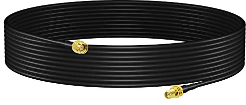 YILIANDUO 15M/49,2ft Cavo Prolunga Antenna SMA RG58 50ohms Adattatore Maschio a Femmina Bulkhead Bassa Perdita Estensione per Antenna WiFi 2G/3G/4G LTE SMA Router Wireless WLAN