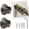 parpyon® 2 Supporti per bastoni Tende in Metallo da 20-22mm, staffe Bastone Tenda - Corrimano ringhiera a muro, Materiale Resistente per Appendi Prodotto Italiano (888NS, 20-22MM)