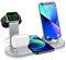 4 en 1 estación de Carga inalámbrica, Base de Carga giratoria de 360 ° para teléfonos Apple/Micro/Tipo C, Soporte de Carga inalámbrica rápida Qi para iWatch, Airpods, iPhone, Samsung