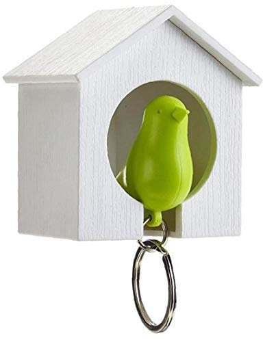 1pc Whistle Bird House Keychain Wall Mount Hook Key Hanger Holder Sparrow Key Holder Keyring Gift Home Decor(random Color)