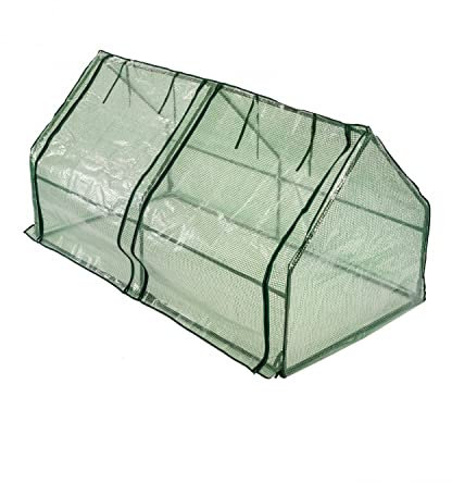 Oypla Steeple Growhouse Garden Plant Greenhouse with Plastic Mesh Cover - 180x90x90cm