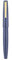 Jinhao 80 Dark Blue Fiber Brushed Fountain Pen, Extra Fine Nib with Converter and Small Pen Bag Set (Golden Clip)