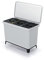 BirnePower Mülleimer 3er Set 3x 10L Müllbehälter Abfalleimer 30L Mülltrennsystem Müllsammler Set Einsätze Mülltrenner 57 x 29,5 x 41 cm (Aschgrau)