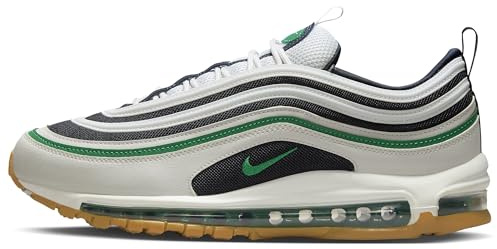 NIKE Air Max 97 Unisex Sneaker Farbe: Hellgrau/Grün/Dunkelblau (021); Größe: EUR 44 | US 10 | UK 9