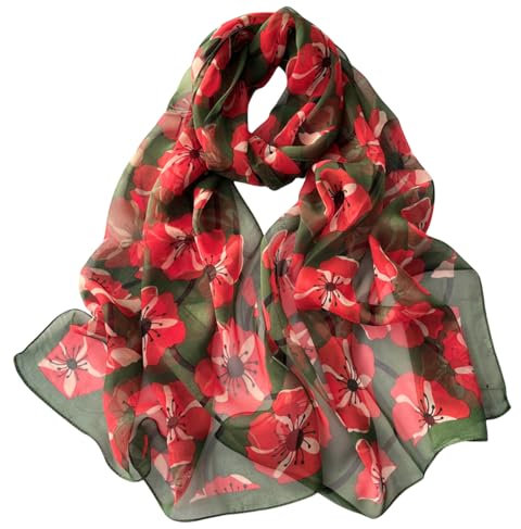 FAIRYGATE Schal Damen Grün Scarf Women Shawl Natural Thin Masks Cloth Luxury Binder Senior Handmade Damen Muslin Beach Scarf B7111
