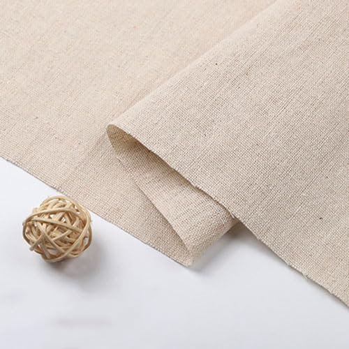 1m*150cm Leinenstoff Leinen Naturell Flachs Meterware Leinen-Baumwolle Canvas Stoffe Stoff Kleiderstoff Leinengewebe Kunsthandwerk DIY reines Leinen Naturleinengewebe