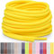 Miscly Lacets Ronds pour Chaussures, Baskets et Bottes - Disponibles en Plusieurs Longueurs et Couleurs (Jaune, 114 cm)