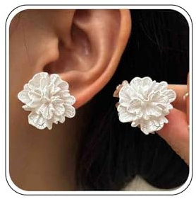 Boho Acryl Weiße Blume Ohrringe Rosa Blume Ohrstecker Cz Perle Blume Ohrringe Gelb Gänseblümchen Blumen Ohrringe Hochzeit Erklärung Ohrringe Harz Orange Rose Ohrringe Schmuck Für Frauen