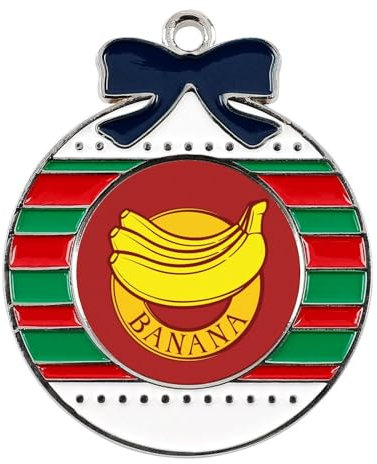 Ich Liebe Banane Weihnachtsschmuck Weihnachtsbaum Ornamente Weihnachten dekorative Anhänger kreisförmigen