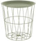 U.saf Home Collection Basket Table - Sage | Stylish Side Table with Built-in Storage