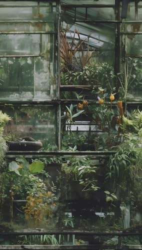 Livingwalls Hot Spots Photo Wallpaper Floral 1,59 m x 2,80 m - Brown, Green, Orange - Nature & Flowers Wallpaper - 790166