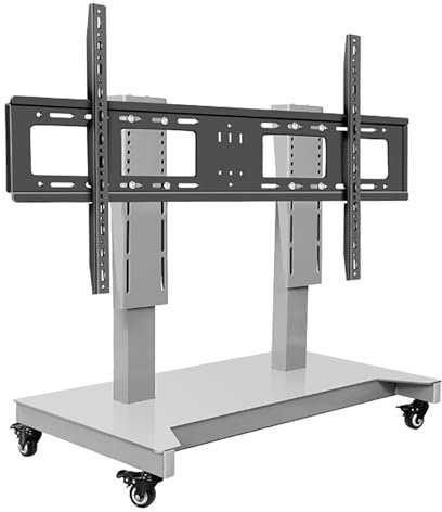 CURBX Porta TV da Terra Mobile, Carrello TV Mobile su Ruote per TV, Supporto TV da Pavimento per TV, Supporto da Pavimento Mobile, Supporto TV Parete per TV da 52-100 Pollici(Light Gray)