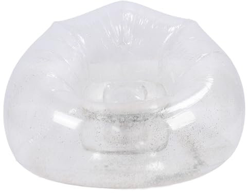 Sorandy Aufblasbarer Sessel, Bequem Entspannend Transparent Ergonomisch Platzsparend PVC-Aufblassofa, Tragbarer Sessel | Campingmöbel | Outdoor-Sofa für Wohnzimmer Schlafzimmer Balkon