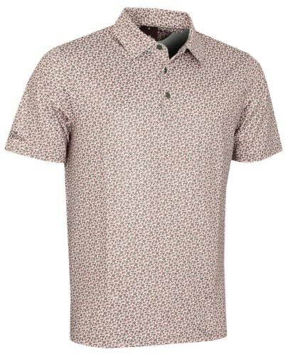 Oscar Jacobson Mens Northcote Print Stretch UPF 50+ Golf Polo Shirt